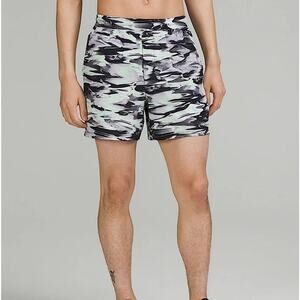 Lululemon Pace Breaker Linerless Athletic Shorts Camo 7" |Green Black Gray| SZ S